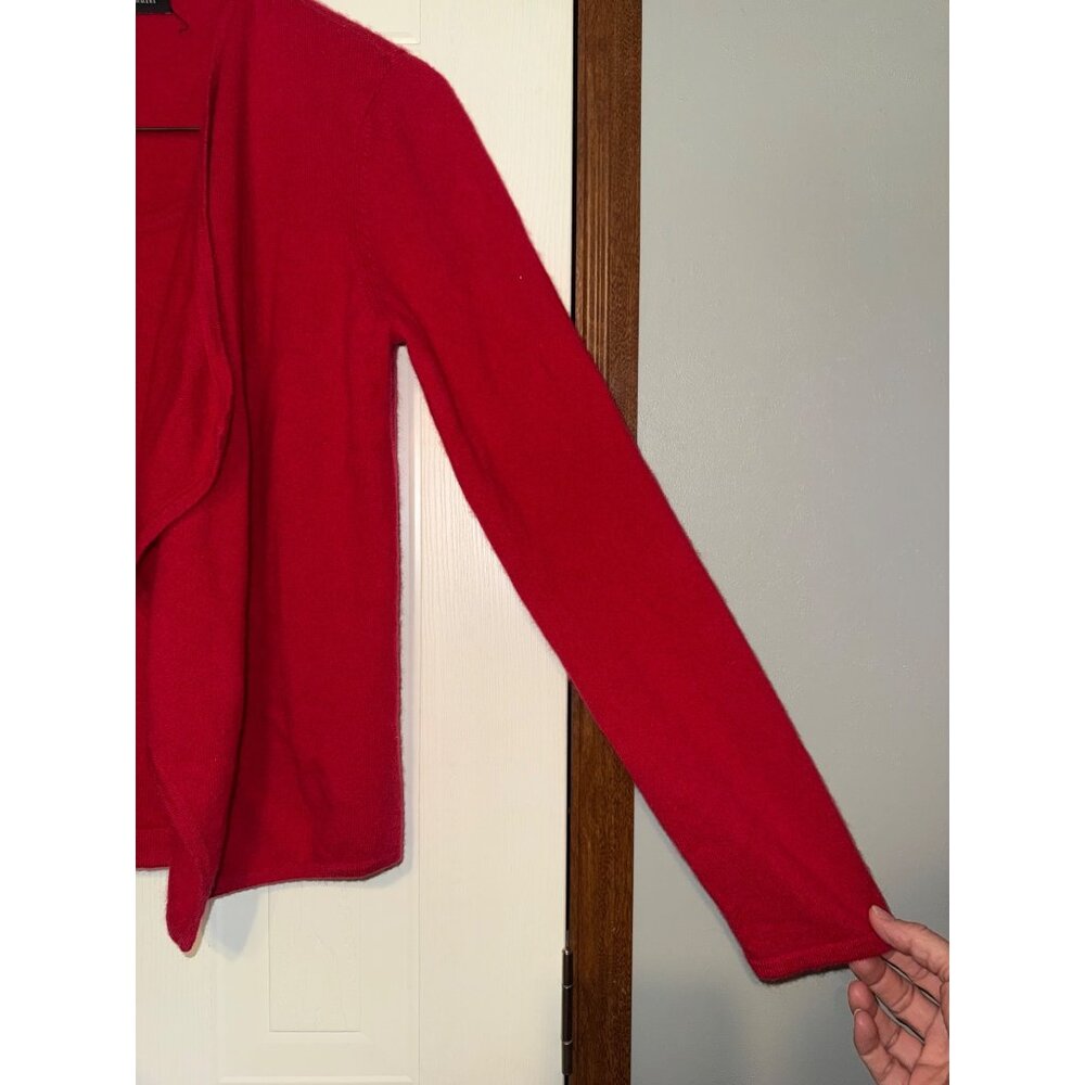 Jones New York Collection 100% Cashmere 2-in-1 Sweater /Tank/ Cardigan Size Med - Picture 4 of 10